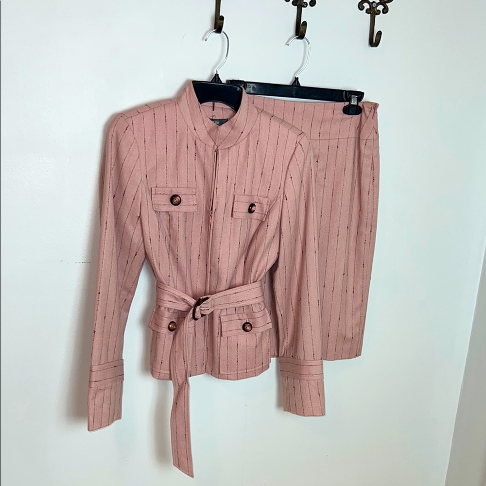 Per Se Blush Pinstripe 2 piece suit